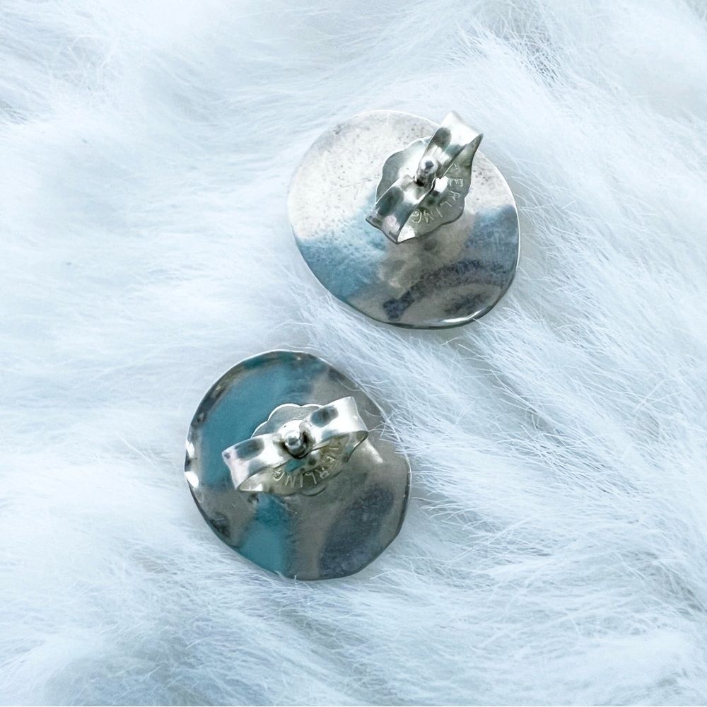 *SOLD* Vintage Turquoise Silver 925 Native Handmade Earrings Native Navajo - Picture 8 of 9